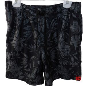 Ocean Pacific Board Shorts Mens‎  Swim Trunks Black, Silver Med